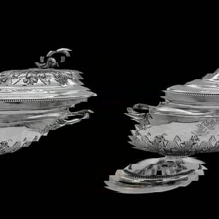 Early 19th Century Antique Silver William IV Large Silver Soup Tureen Edinburgh 1830 J. Mckay & Co: Title:Early 19th Century Antique Silver William IV Large Silver Soup Tureen Edinburgh 1830 J. Mckay & Co Description:Description Incredibly quality large oval Scottish silver soup tureen decorated wit