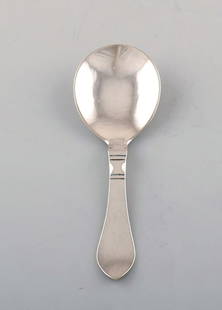 Georg Jensen Continental jam spoon, hand hammered. 1926.: Title:Georg Jensen Continental jam spoon, hand hammered. 1926. Description:Georg Jensen Continental jam spoon, hand hammered. 1926. The cutlery is designed by Georg Jensen in 1906. Stamped. In perfect