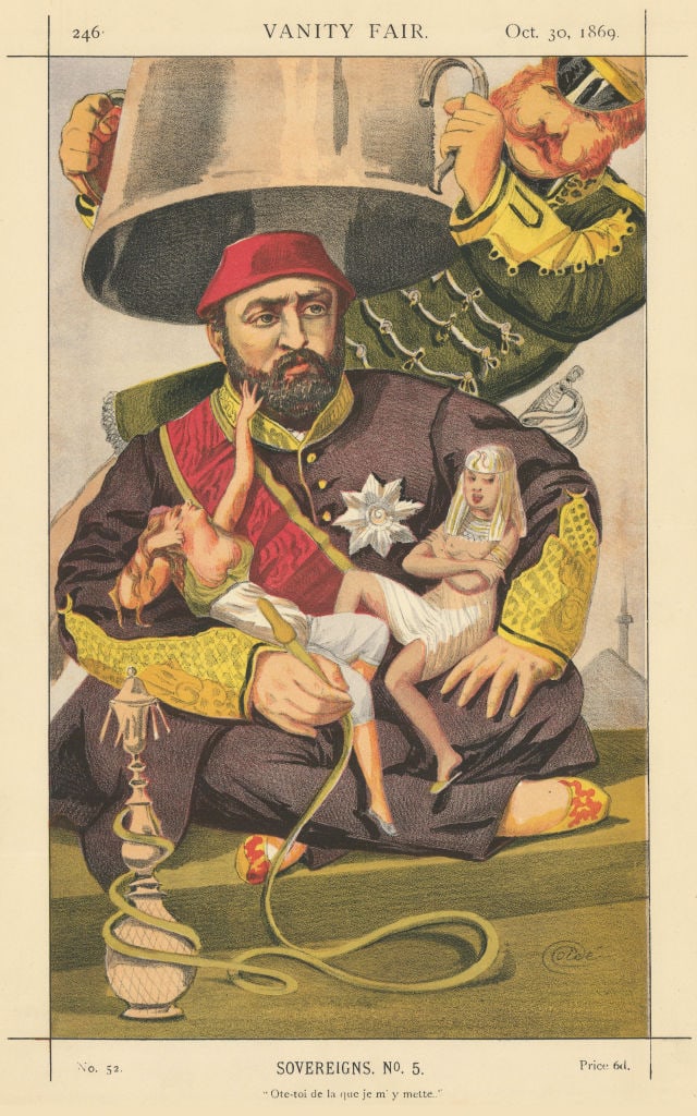 VANITY FAIR SPY CARTOON Sultan Abdul Aziz 'Ote-toi de la que je m'y mette' 1869 (1 of 1)