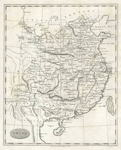 China by Arrowsmith & Lewis 1812 old antique vintage map plan chart: CAPTION PRINTED BELOW PICTURE: 'China' DATE PRINTED: 1812  IMAGE SIZE: Approx 25.0 x 20.0cm, 9.75 x 8 inches (Medium) TYPE: Antique steel engraved map CONDITION: Good; suitable f