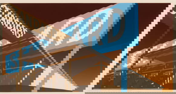Ed Ruscha "Double Standard" Print in Colors: Description: Ed Ruscha 'Double Standard' Print in Color measuring at 25.5x40 inches Date: 1969 Material: Fine Art Paper Additional Information: Possible reproduction/printed later. Reserve: $60.00 Shi