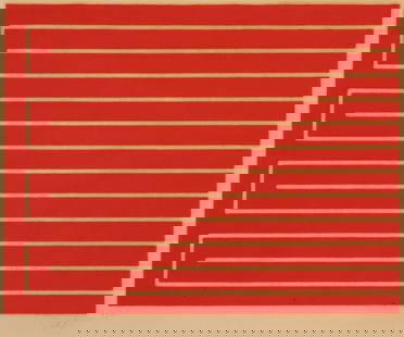 Donald Judd Untitled Print: Description: Donald Judd Untitled Print measuring at 17.5x21" inches Date: 1961 Material: Fine Art Paper Additional Information: Possible reproduction/printed later. Reserve: $70.00 Shipping: Domestic