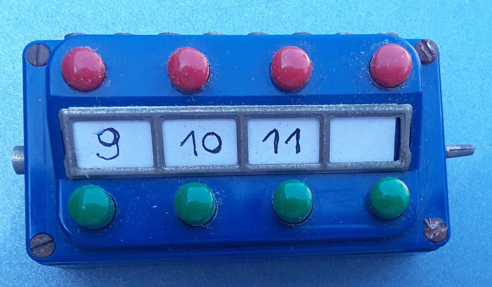 Marklin 4 line train control , c9, (each, multiple available, same postage regardless of numbers: Marklin 4 line train control , c9, (each, multiple available, same postage regardless of numbers ordered). Reserve: $8.00 Shipping: Domestic: Flat-rate of $12.00 to anywhere within the contiguous U.S.