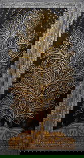 The Blooming Tree - Tree of Life | Painting By Purna Chandra: A Tapestry of Life: Unveiling the Mystique of the Tree of Life This exquisite Pattachitra painting, "The Blooming Tree," transports you to a realm where art intertwines with ancient mythology and cult