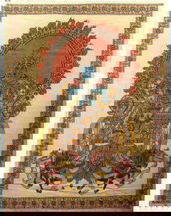Sun God On Chariot With Seven Horses | Kalamkari Painting On Cotton: Sun God On Chariot With Seven Horses | Kalamkari Painting On Cotton Reserve: $266.00 Shipping: Domestic: Shipping rates are determined by destination International: Foreign shipping rates are determin