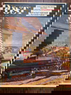 22x28 1948 Newstand Poster Saturday Evening Post - Art By John Atherton storing The Corn: 22x28 1948 Newstand Poster Saturday Evening Post - Art By John Atherton storing The Corn, Please refer to the attached photos to determine the condition of this original vintage item. Note: LB means L