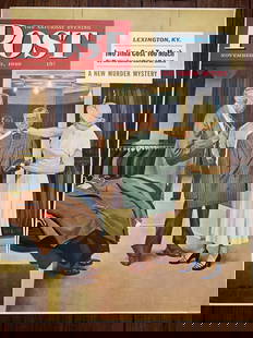 22x28 1948 Newstand Poster Saturday Evening Post - Art By John Falter choosing A New Suit: 22x28 1948 Newstand Poster Saturday Evening Post - Art By John Falter choosing A New Suit, Please refer to the attached photos to determine the condition of this original vintage item. Note: LB means