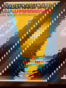 Kaiser Karls-Bad - Art By Josef Dominicus (1925) 23.625x36 German Travel Poster: Kaiser Karls-Bad - Art By Josef Dominicus (1925) 23.625x36 German Travel Poster, Please refer to the attached photos to determine the condition of this original vintage item. Note: LB means Linen Back