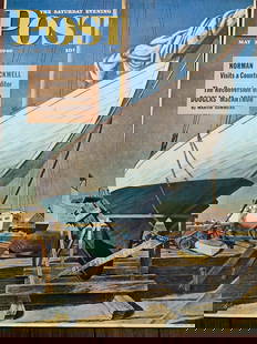 22x28 1946 Newstand Poster Saturday Evening Post - Art By John Atherton - Foam Backed dry Dock: 22x28 1946 Newstand Poster Saturday Evening Post - Art By John Atherton - Foam Backed dry Dock, Please refer to the attached photos to determine the condition of this original vintage item. Note: LB m