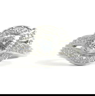 Vintage Art Deco Diamond Platinum Cocktail Ring, .83 ctw, 7.31 Grams: Vintage Art Deco Diamond Platinum Cocktail Ring, .83 ctw, 7.31 Grams This is a gorgeous, unique ring that could be worn as an engagement ring or statement ring. Please let us know if you have any ques