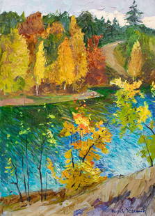 Yeremin Boris (Ukrainian artist), "Clear day", oil on canvas: ARTIST: Yeremin Boris Oleksandrovich, Ukrainian artist TITLE: "Clear day" SIZE: 65 x 47 cm, (25 2/4 x 18 2/4 in.) MEDIUM: oil on canvas YEAR OF CREATION: 2003 CONDITION: The painting is in good vintag