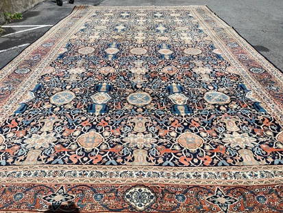 Antique Palace size all over Persian Bidjar rug-5241: Title: Antique Palace size all over Persian Bidjar rug-5241 Description:Gorgeous antique Palace size Bidjar rug from northwest Persia, size 13 ft.3 inches by 22 ft.10 inches, circa 1900 , all over lar