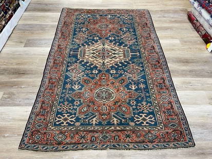 Antique Kazak Caucasian Rug-4925: Title: Antique Kazak Caucasian Rug-4925 Description:Beautiful and decorative antique Kazak Caucasian rug from southwest Persia, size 4 ft by 6 ft. 7 inches, circa late 19th century,, very nice lifgt b