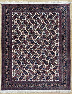 Persian Afshar Hand Knotted Antique Oriental Rug 5'5" x 7'2": Title:Persian Afshar Hand Knotted Antique Oriental Rug 5'5" x 7'2" Description:&#8226; Rug Number: H17 &#8226; Country of Origin: Iran &#8226; Style, Design: Persian Afshar, Sirjan, Nomadic, Geometric