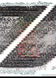 Handmade vintage Uzbek Bukhara praying mat 1.5' x 1.8' (46cm x 56cm) 1950s: Title: Handmade vintage Uzbek Bukhara praying mat 1.5' x 1.8' (46cm x 56cm) 1950sOrigin:UzbekistanDimension: 1.5' x 1.8'
