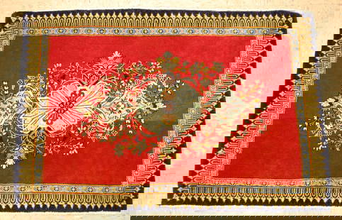 Persian KASHAN RUG 2.7X3.3: Title: Persian KASHAN RUG 2.7X3.3 Description:OLD, ANTIQUE DETAILED DESIGN Persian KASHAN ORIENTAL RUG HIGH KPSI_KORK WOOL with exact size of 2' 7" x 3'3" Wool woven on cotton foundation made to last
