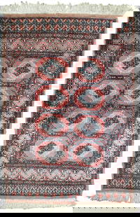 Handmade vintage Uzbek Bukhara rug 2.6' x 3.8' (81cm x 118cm) 1960s: Title: Handmade vintage Uzbek Bukhara rug 2.6' x 3.8' (81cm x 118cm) 1960sOrigin:UzbekistanDimension: 2.6' x 3.8' (81cm x