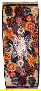 Handmade antique French Art Deco rug 1.6' x 3.8' (50cm x 116cm) 1920s: Title: Handmade antique French Art Deco rug 1.6' x 3.8' (50cm x 116cm) 1920sOrigin:FranceDimension: 1.6' x 3.8' (50cm x