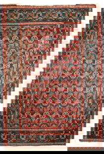 Handmade antique East Turkestan Khotan rug 3.5' x 5.1' ( 107cm x 156cm ) 1900s: Title: Handmade antique East Turkestan Khotan rug 3.5' x 5.1' ( 107cm x 156cm ) 1900s Origin:East Turkestan Dimension: 3.5' x 5.1' ( 107cm x 156cm ) Materials:wool Year:1900s Description:Handmade anti