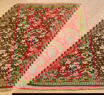 Persian BIJAR RUG 2.5x3.5: Title: Persian BIJAR RUG 2.5x3.5 Description:OLD, ANTIQUE HIGHLY DETAILED FINE VILLAGE WOVEN KORK WOOL_HIGH KPSI WOVEN AUTHENTIC HAND KNOTTED Persian BEJAR RUG.........Highly detailed allover design p