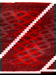 Handmade vintage Afghan Ersari rug 4' x 5.8' (122cm x 179cm) 1970s: Title: Handmade vintage Afghan Ersari rug 4' x 5.8' (122cm x 179cm) 1970s Origin:Afghanistan Dimension: 4' x 5.8' (122cm x 179cm) Materials:wool Year:1970s Description:Handmade vintage rug from Afghan
