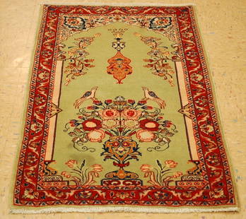 Persian SARUK RUG 2'4" x 4'1": Title: Persian SARUK RUG 2'4" x 4'1" Description:OLD, ANTIQUE NATURAL DYE COLOR COMBINATION_HIGH KPSI WITH FINE KORK WOOL AUTHENTIC HAND KNOTTED Persian SARUK RUG,, size is 2'4" x 4'1" ...............