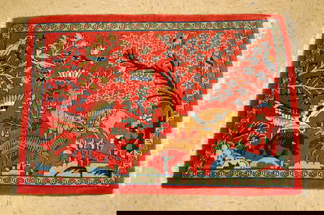 PERSIAN BIJAR RUG 2' 2" x 3' 2": Title: PERSIAN BIJAR RUG 2' 2" x 3' 2" Description:OLD,ANTIQUE HIGHLY DETAILED FINE VILLAGE WOVEN KORK WOOL_HIGH KPSI WOVEN AUTHENTIC HAND KNOTTED PERSIAN BEJAR RUG.........Highly detailed ANIMAL,BIRD