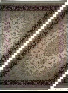 9' x 12' Wool & Silk Fine Quality Handmade Rug 18499: Title:9' x 12' Wool & Silk Fine Quality Handmade Rug 18499 Description:Size in Feet: Width: 9 x Length: 12 Size in Inches: Width: 108 in x Length: 144 in Rug Type: Area Rug Colors: Ivory, Burgundy, gr