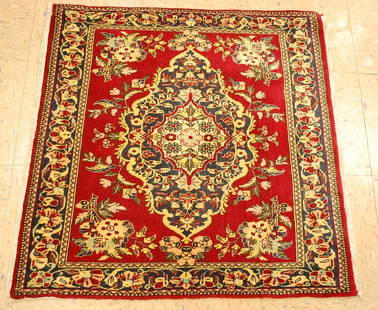 PERSIAN BIJAR RUG 2' 7" x 2' 8": Title: PERSIAN BIJAR RUG 2' 7" x 2' 8" Description:OLD,ANTIQUE HIGHLY DETAILED FINE VILLAGE WOVEN KORK WOOL_HIGH KPSI WOVEN AUTHENTIC HAND KNOTTED PERSIAN BEJAR RUG.........Highly detailed design patt