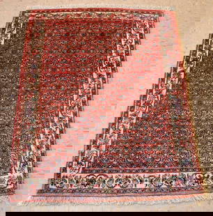 PERSIAN BIJAR RUG 2.5x3.4: Title: PERSIAN BIJAR RUG 2.5x3.4 Description:OLD,ANTIQUE HIGHLY DETAILED FINE VILLAGE WOVEN KORK WOOL_HIGH KPSI WOVEN AUTHENTIC HAND KNOTTED PERSIAN BEJAR RUG.........Highly detailed allover design pa