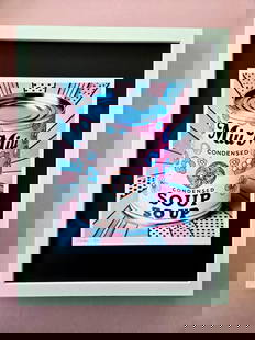 CHIARA BELLINI + MIU MIU SOUP Hand Signed Authentic Print COA: In her latest project, Chiara Bellini launched a collection of pop art-inspired soup cans titled Luxury Soup Cans. Inspired by pop art icons like Andy Warhol and his famous soup can series, Bellini re