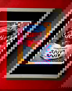 CHIARA BELLINI | CARTIER CONDENSED SOUP Hand Signed Authentic Print LtdEd COA: In her latest project, Chiara Bellini launched a collection of pop art-inspired soup cans titled Luxury Soup Cans. Inspired by pop art icons like Andy Warhol and his famous soup can series, Bellini re