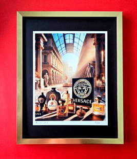 ALEXANDER DULAC VERSACE Hand Signed Authentic Framed Print Ltd.Ed. of 10 COA!: Up for Sale is this Beautiful and Elegant Hand Signed Authentic Giclee by renowned contemporary artist ALEXANDER DU LAC " VERSACE SPIRIT " The print is 8x8in., measuring framed 15 inches in height and