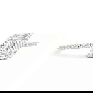 Invisible-Set Cluster Diamond Rectangle Engagement Ring 18K White Gold, .60 CTW: Invisible-Set Cluster Diamond Rectangle Engagement Ring 18K White Gold, .60 CTW This is a beautiful diamond engagement ring! Please let us know if you have any questions. Diamonds: .60 ctw; 5 baguette