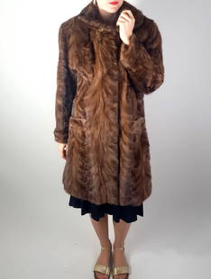 BROWN MINK FUR COAT EU: XL ; US: 18: Title: BROWN MINK FUR COAT EU: XL ; US: 18 Dimensions: Approximate size- EU: XL; US: 18 : Important details: Length: 100cm/39.37in -Shoulders width:50cm/19.69in -Sleeve Length:60cm/23.62in -Bust size