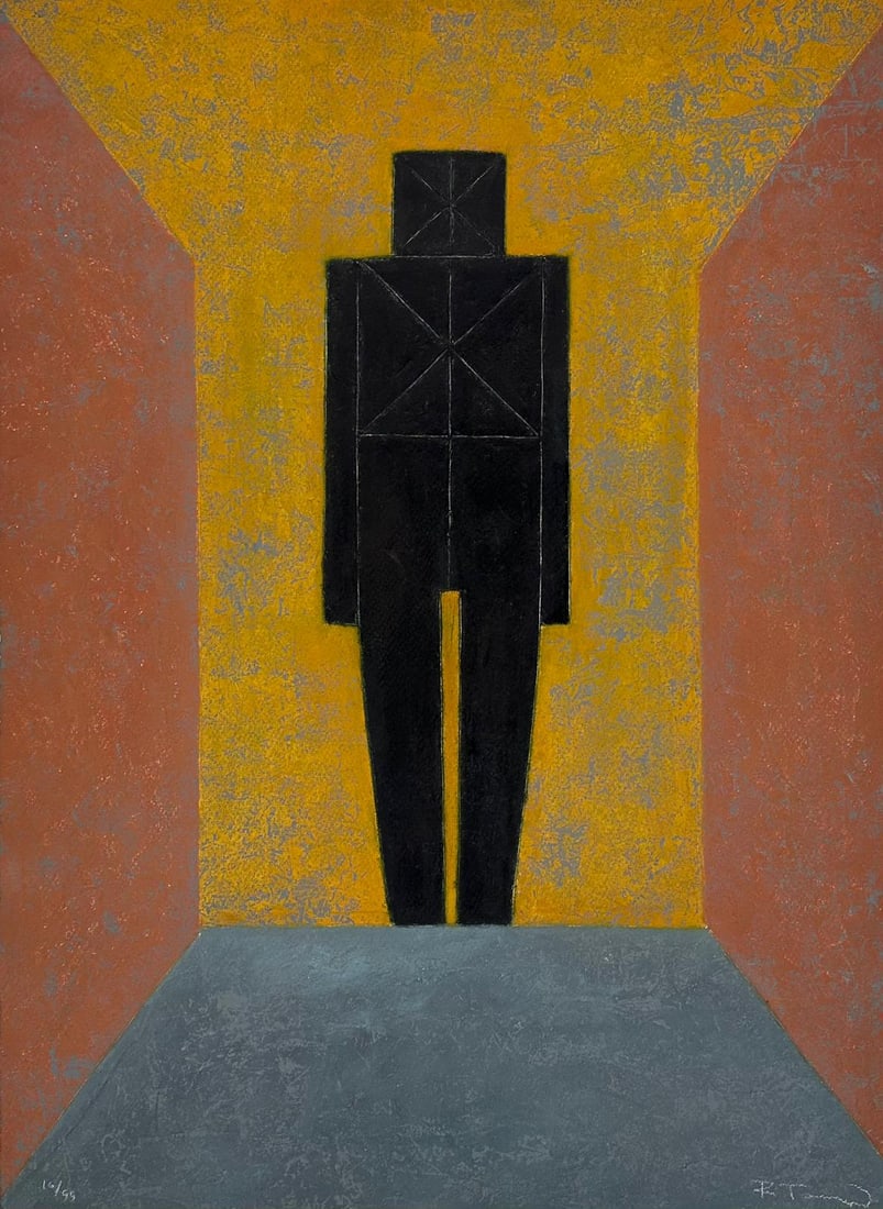 RUFINO TAMAYO / FIGURA EN NEGRO: Artist/Title: RUFINO TAMAYO / FIGURA EN NEGRO Date: 1980 Medium: ETCHING Dimensions: 76 x 56 cm Reserve: $1,500.00 Shipping: Domestic: Flat-rate of $200.00 to anywhere within the contiguous U.S. Inter