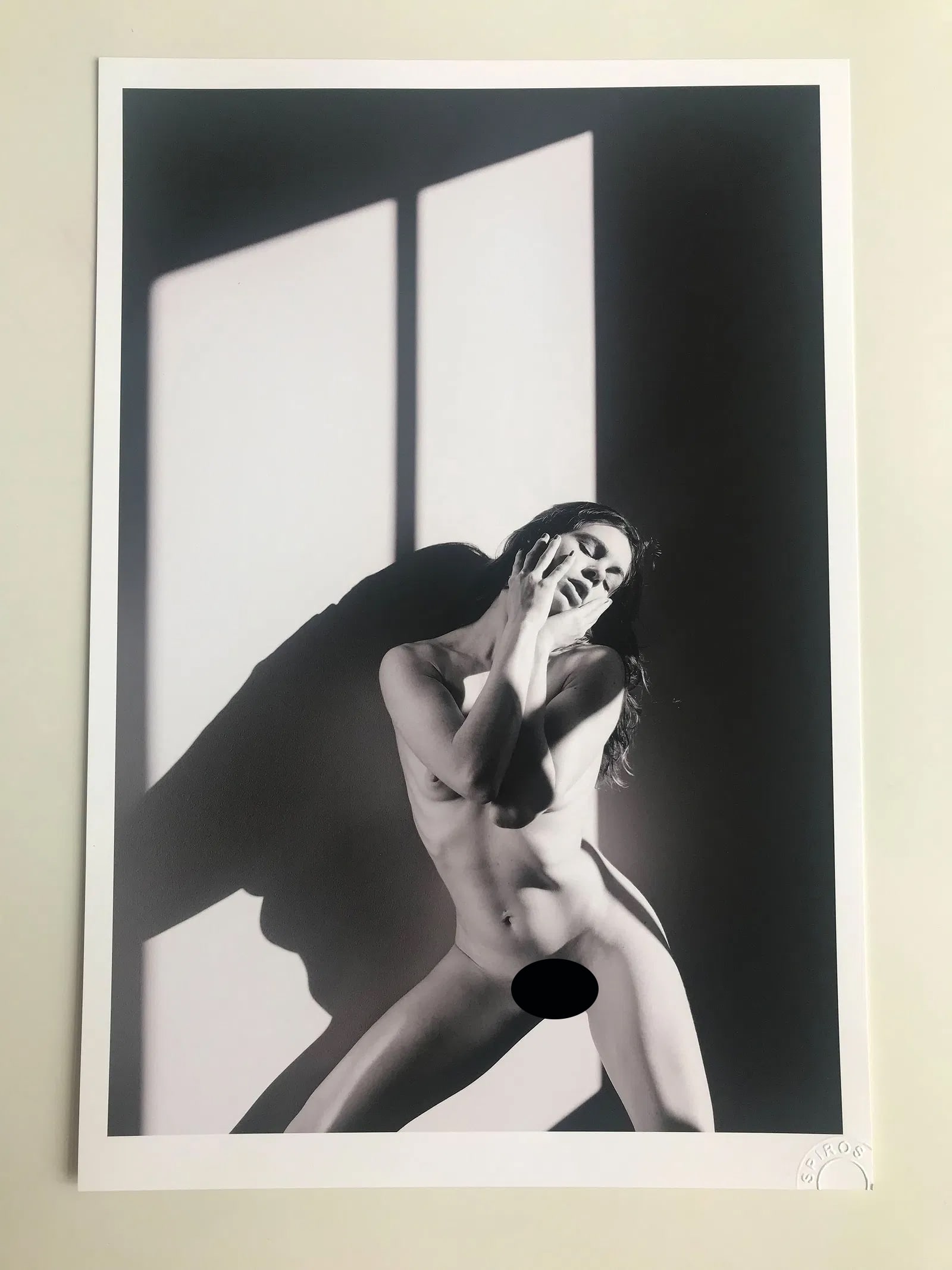Spiros Politis(1969-)"Fawnya, holding her face" (2/25): Artist: Spiros Politis(1969-) Title: Fawnya, holding her face (2/25) Date: 2019 Dimensions: 19" x13" Fawna in daylight studio shoot. Image are 18" x12"- overall Dimensions 19" x13". Printed on heavy C