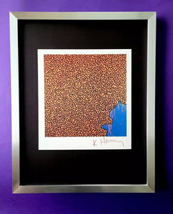 Keith Haring | Set of 6 Vintage Prints Signed | Mounted & Framed in Silver TS: Up for Auction this Beautiful and Scarce Set of 6 Vintage 1989 Offset Lithographs Keith Haring Facsimile Signed Art Print is about 8 X 8 in. These pieces are mounted on 11 x 14 in. black acid free bla