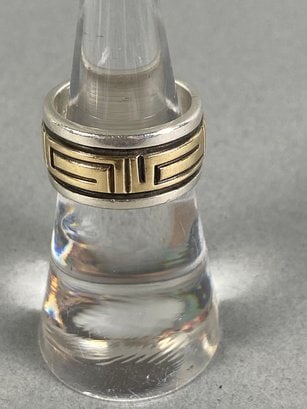 Gorgeous Native American Sterling Silver Ring With Geometric Design By Laner Or Lamer (1 of 14)