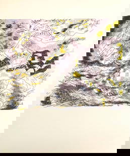 1973 Andre Masson Marchant Sur la Mer N. 45: Artist: Andre Masson Country: France Title: Marchant Sur la Mer - 45 Medium: Offset Marks: Not Signed Paper Size: 14 x 11.75 inch Printed: 1973 in Switzerland Provenance: Masson Graphik Ltd Edit