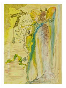 1960 Dali Woodcut Paradise 12 Shine of glorious bodies: Title: The Shine of glorious bodies - Paradise 12 Artist: Salvador Dali Country: Spain Medium: Original Woodcut Marks: Not signed not numbered Paper Size: BFK Rives 13.4 x 9.8 inch Printed: 1960 by Le