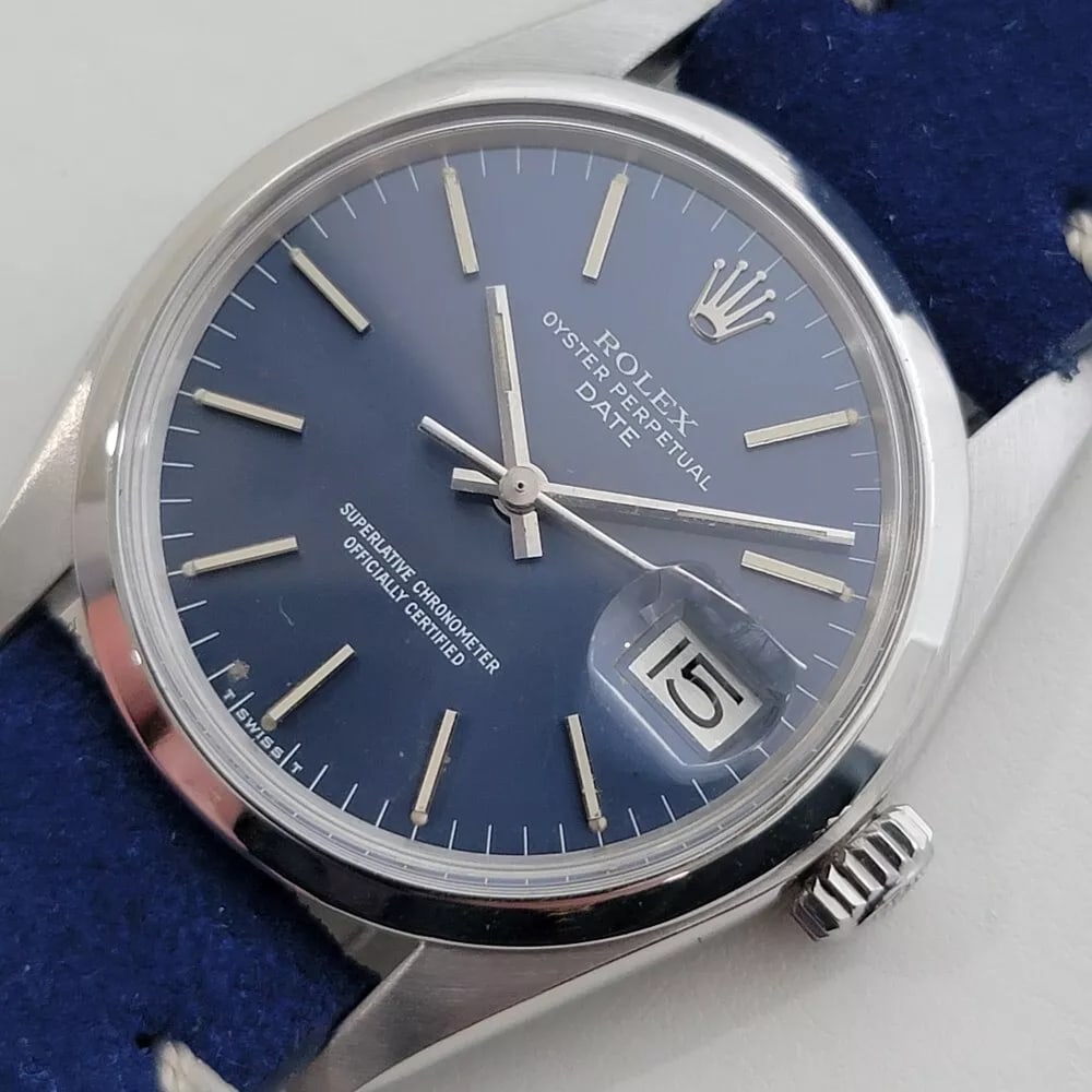 Mens Rolex Oyster Perpetual Date Ref 1500 35mm 1970s Automatic Vintage RA499B (1 of 12)
