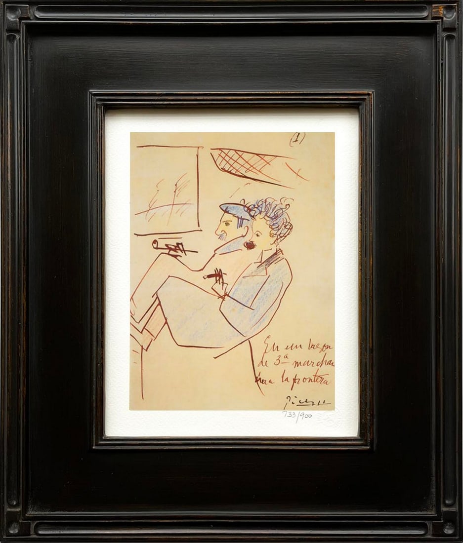 Pablo Picasso Trip To Paris 1 Framed (1 of 2)