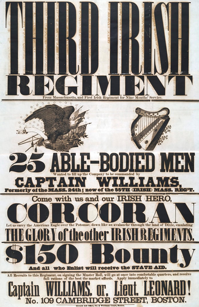 THIRD IRISH REGIMENT, CIVIL WAR POSTER (1 of 1)
