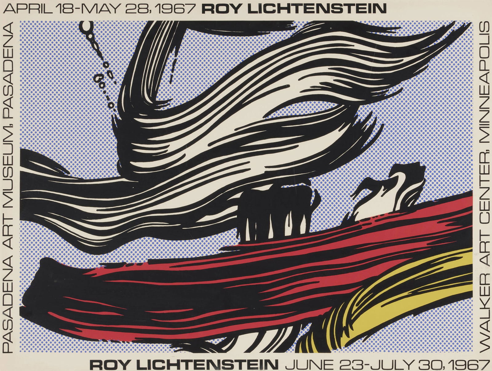 Roy Lichtenstein - Brushstrokes Exhibition Poster (1 of 1)