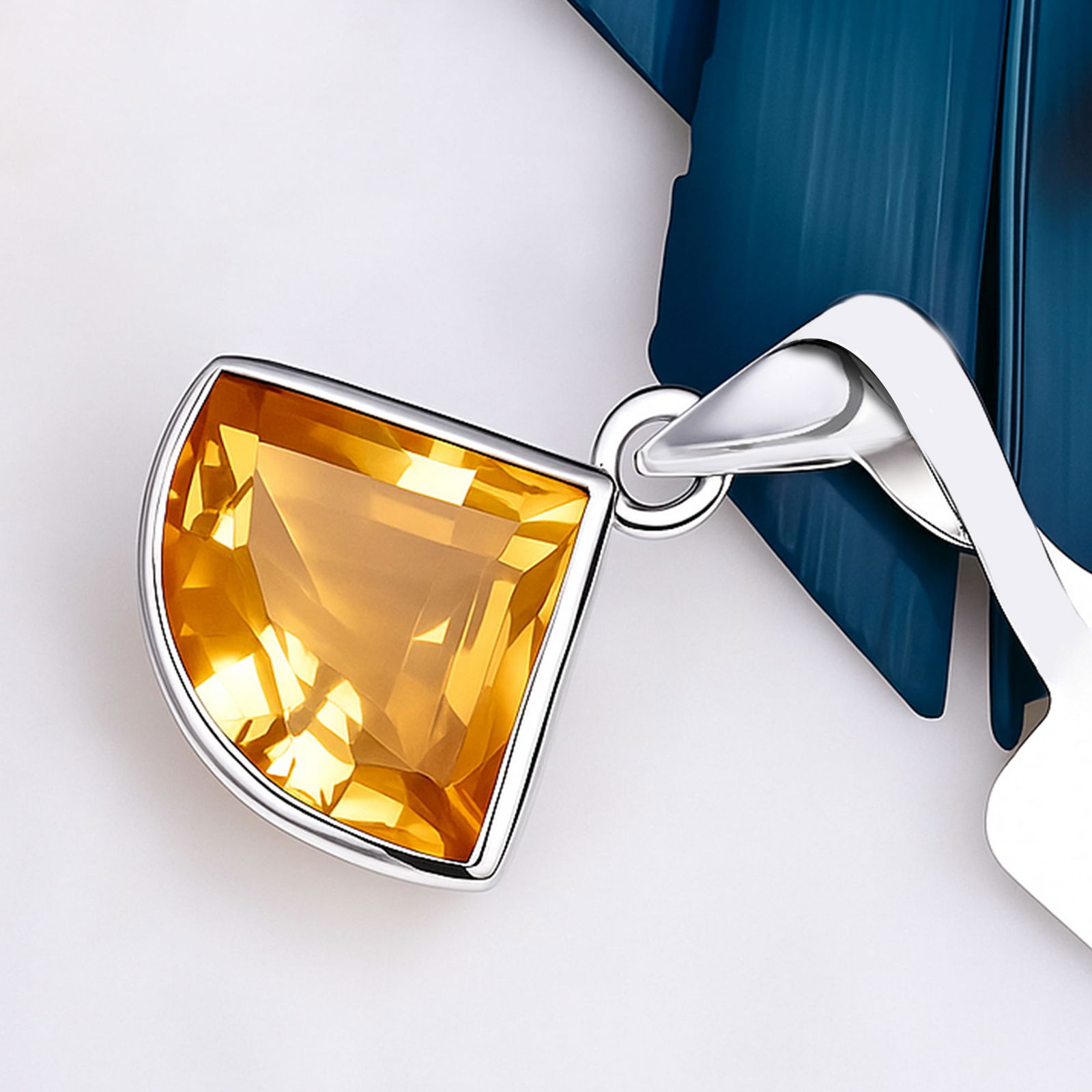 Natural Golden Topaz Sterling Silver Pendant (1 of 3)