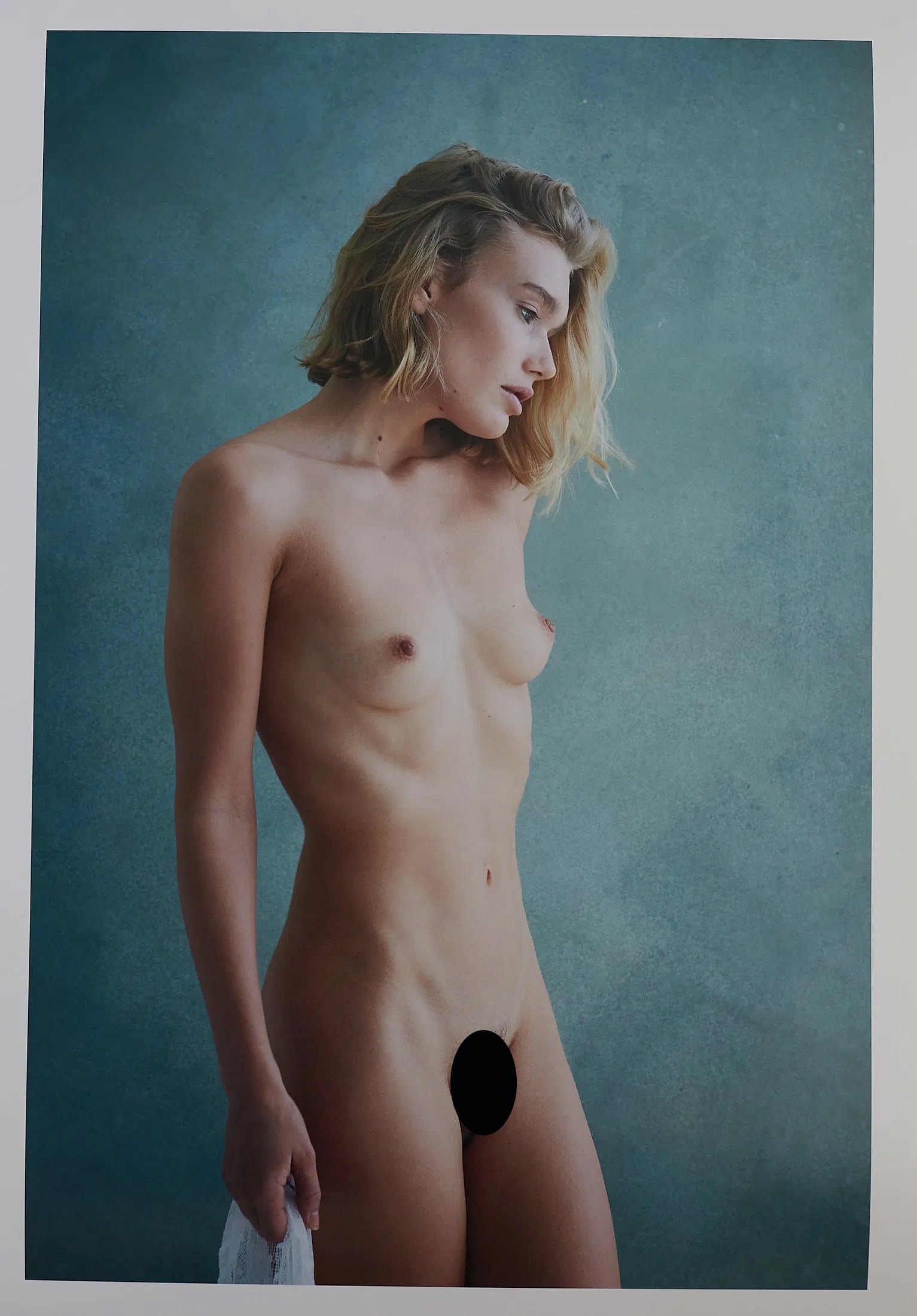 Spiros Politis(1969-)Morning Thoughts (1/25): Artist: Spiros Politis(1969-) Title: Morning Thoughts (1/25) period: 2023 Medium: photography Dimensions: 20" x16" Danish Icelandic model Dottir, photographed in London in 2023. Signed at the bottom r