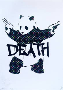 Death NYC Louis Vuitton Panda: Title: Death NYC Louis Vuitton Panda Date/Period: 21st Century Materials: Giclee on Fine art 300 gsm paper Size: 17 3/4 x 12 1/2 inches Artist: Death NYC, limited edition giclee on paper, out of eddit