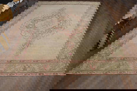9'7x12'3 ft, BEIGE TURKISH RUG: Title: 9'7x12'3 ft, BEIGE TURKISH RUGOridign: TurkeyDate/Period: 1960 - 1970Materials: Wool and CottonSize: Width: 9.7 feet