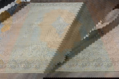 9'7x12'6 ft, ORANGE PERSIAN RUG: Title: 9'7x12'6 ft, ORANGE PERSIAN RUGOridign: TurkeyDate/Period: 1960 - 1970Materials: Wool and CottonSize: Width: 9.7 feet